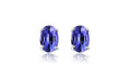 925 Sterling Silver 2.00ct Genuine Tanzanite Oval Stud Earrings Women