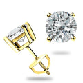 2.0 CT GRA Moissanite Stud Earrings – 14K Solid Yellow Gold – Cali Vibes Gift